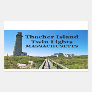 Thacher Insel-Zwillings-Lichter, Rechteckiger Aufkleber
