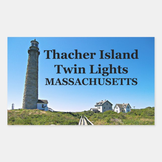 Thacher Island Twin Lights, Massachusetts Stickers (Vorderseite)