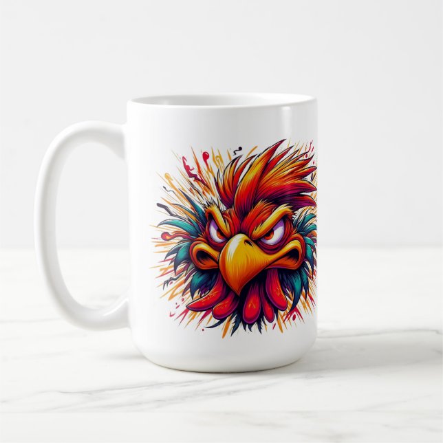 Thad the Mad Rooster Mug Kaffeetasse (Links)