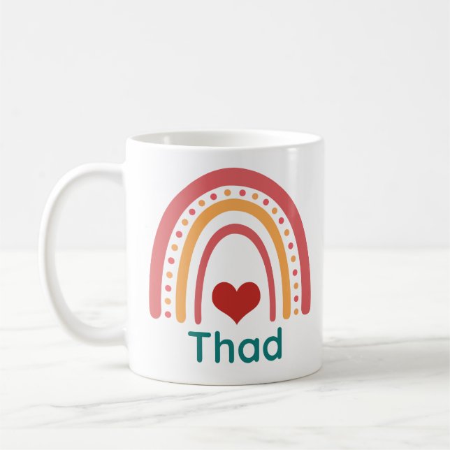 Thad Vintage Boho Regenbogen Kaffeetasse (Links)