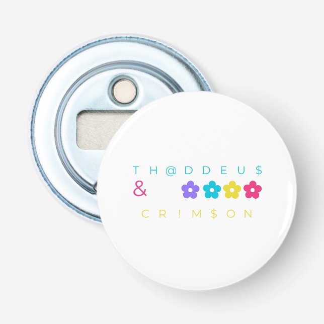 Thaddeus & Crimson $THCBand Designer Merchandise Flaschenöffner (Vorderseite)