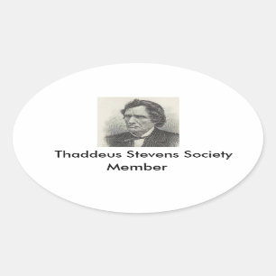 Thaddeus Stevens Gesellschafts-Mitgliedsaufkleber Ovaler Aufkleber