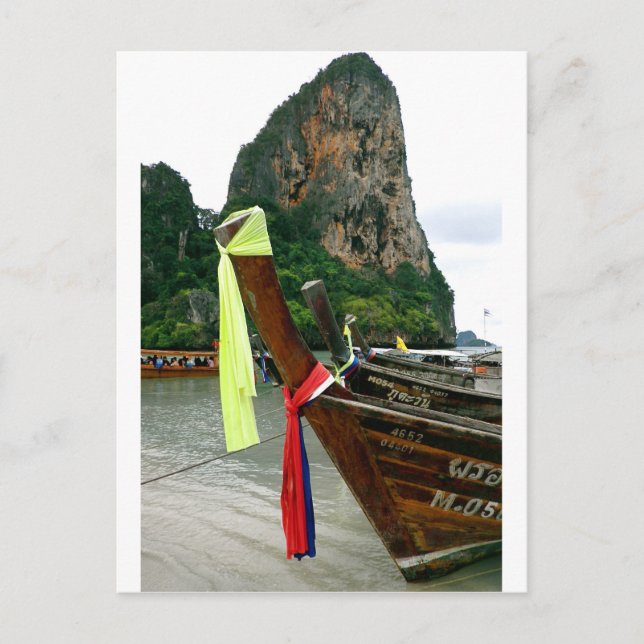 Thai Boats Postkarte (Vorderseite)