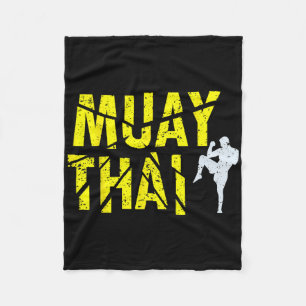 Thai-Boxen - Muay Thai Boxer Kickboxen Fleecedecke