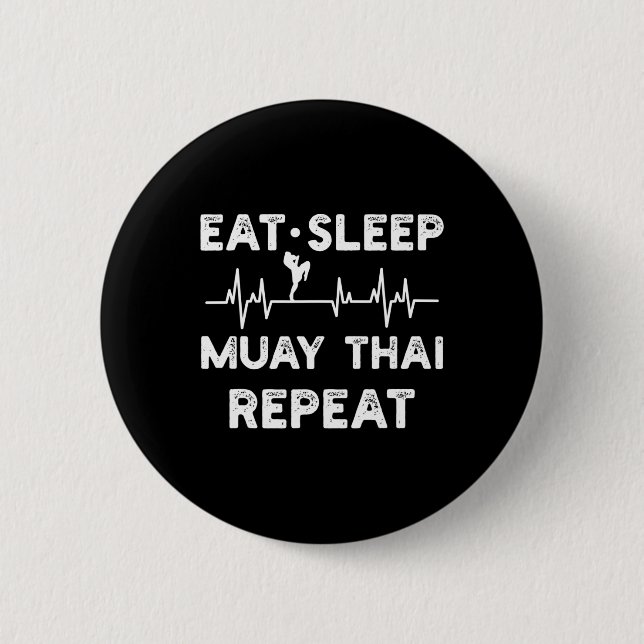 Thai-Boxen Muay Thai Kickboxen _1 Button (Vorderseite)