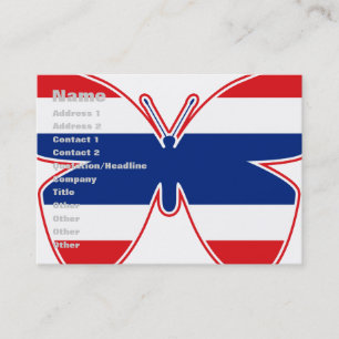 Thai Butterfly Flag Visitenkarte