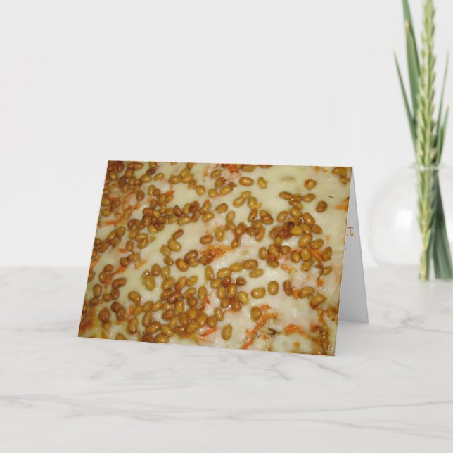 "Thai Chicken Pizza" Geburtstagskarte Karte (Vorderseite)