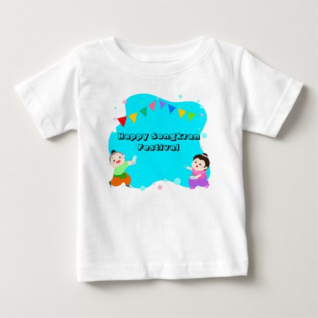 Thai Children on Songkran Day Water Festival Baby T-shirt (Vorderseite)