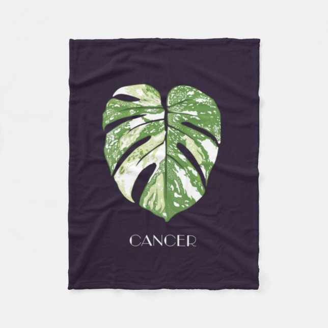 Thai Constellation Monstera Cancer Fleecedecke (Vorderseite)
