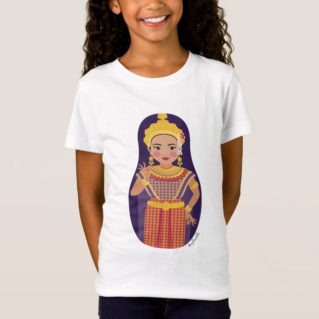 Thai Dancer Matryoshka Girls' T-Shirt (Vorderseite)