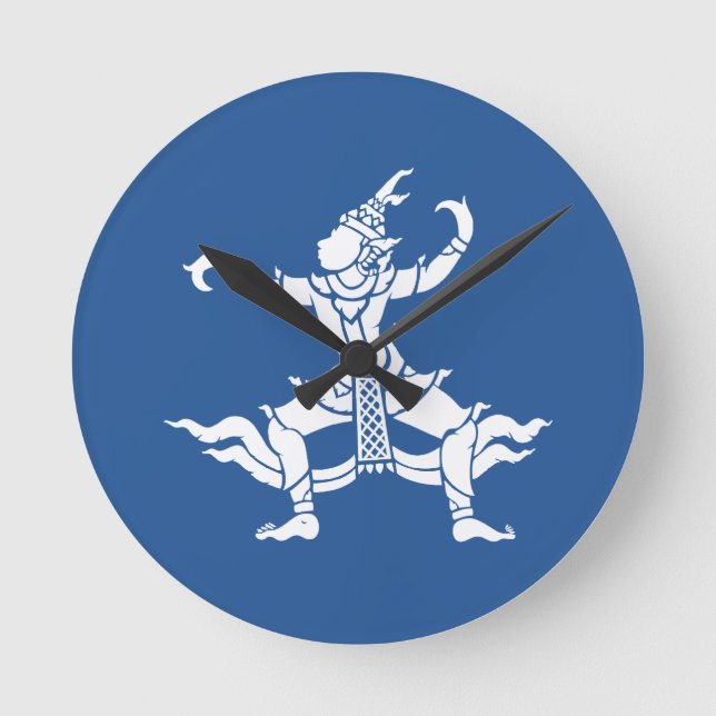 Thai Dancer ⚠ Thailand Sign ⚠ Runde Wanduhr (Vorderseite)