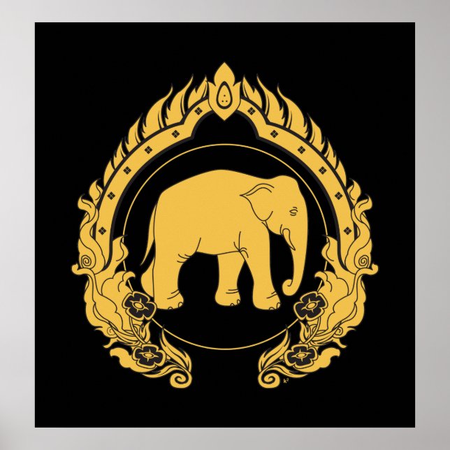 Thai Elephant Poster (Vorne)