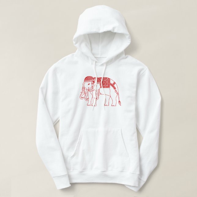 Thai Erawan White Elephant Hoodie (Design vorne)