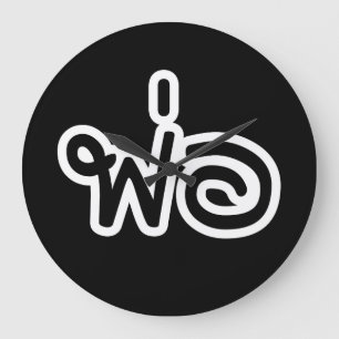 Thai Father - พ่อ / Phaw - Thai Language Script Große Wanduhr