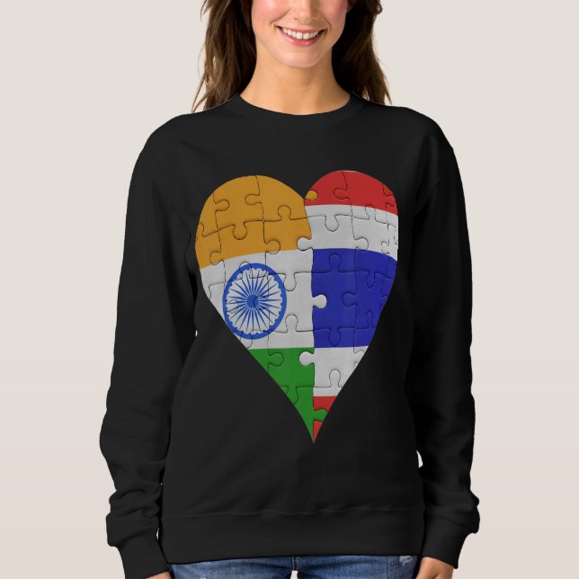 Thai Flag Herz Sweatshirt (Vorderseite)