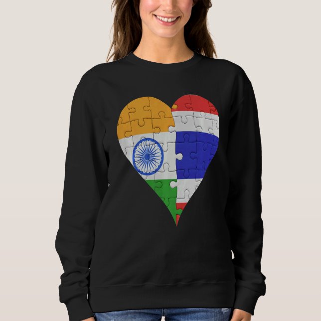 Thai Flag Herz Sweatshirt (Vorderseite)