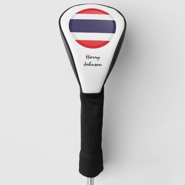 Thai Flag & Mit Monogramm Golfplätze Golf Headcover (Vorderseite)