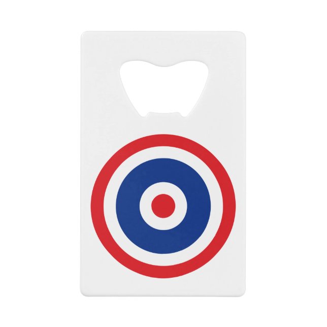Thai Flag Roundel Target Kreditkarten Flaschenöffner (Vorderseite)