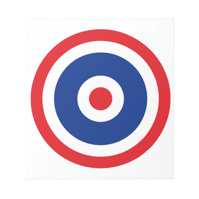 Thai Flag Roundel Target Notizblock (Vorderseite)