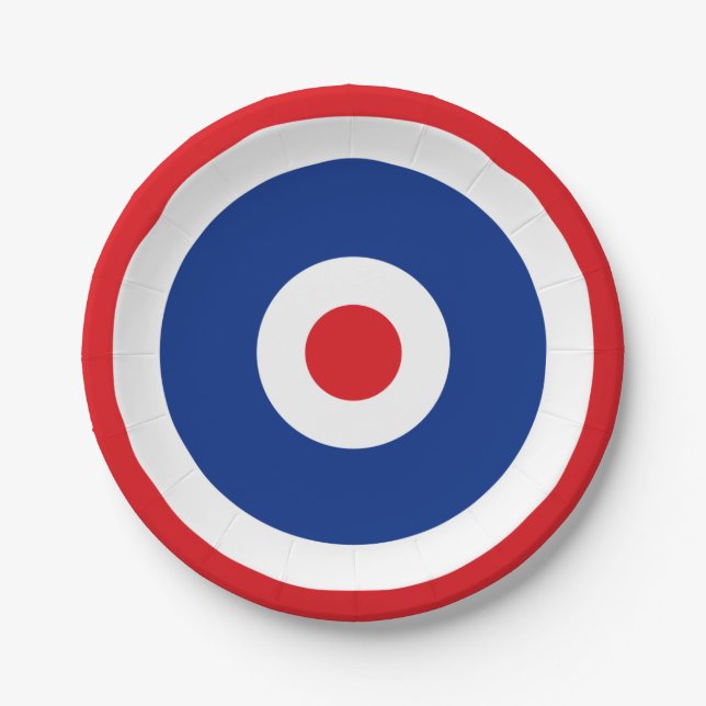 Thai Flag Roundel Target Pappteller (Vorderseite)