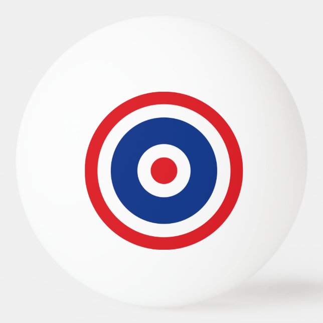 Thai Flag Roundel Target Tischtennisball (Vorderseite)