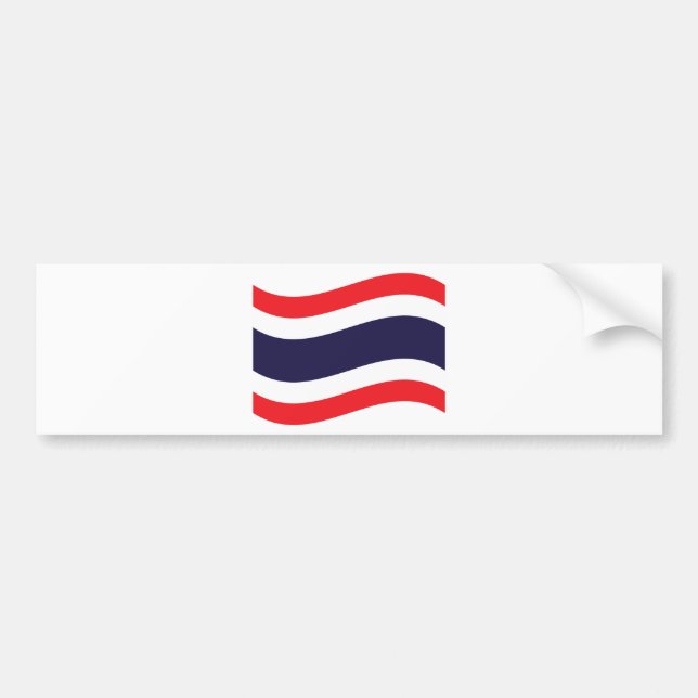 Thai Flag Wave Autoaufkleber (Vorne)