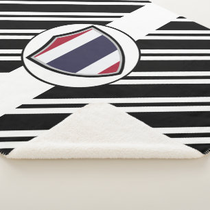 Thai flagge Sherpa Blanket Sherpadecke