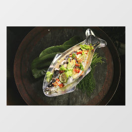 Thai Food Barramundi Fisch Tom Yum Limon scharf Fensteraufkleber