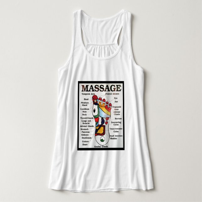 Thai Foot Massage ~ Reflexology map Tank Top (Design Vorderseite)