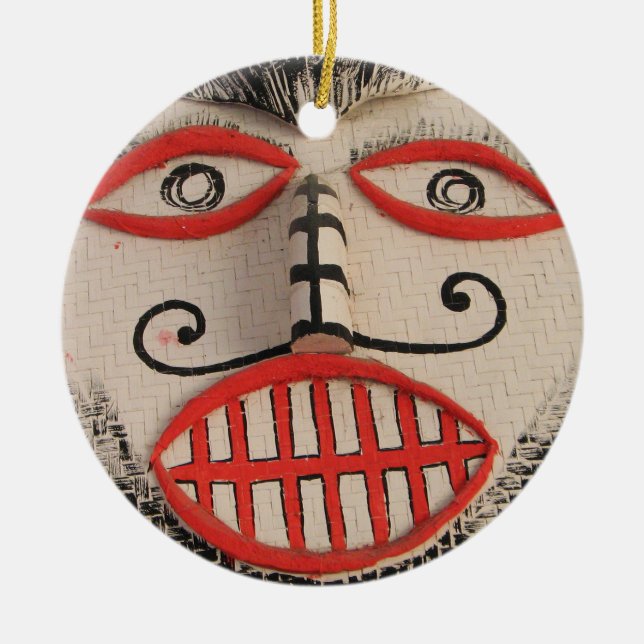 Thai Ghost Face, Phi Ta Khon Mask Festival, Loei Keramikornament (Vorne)