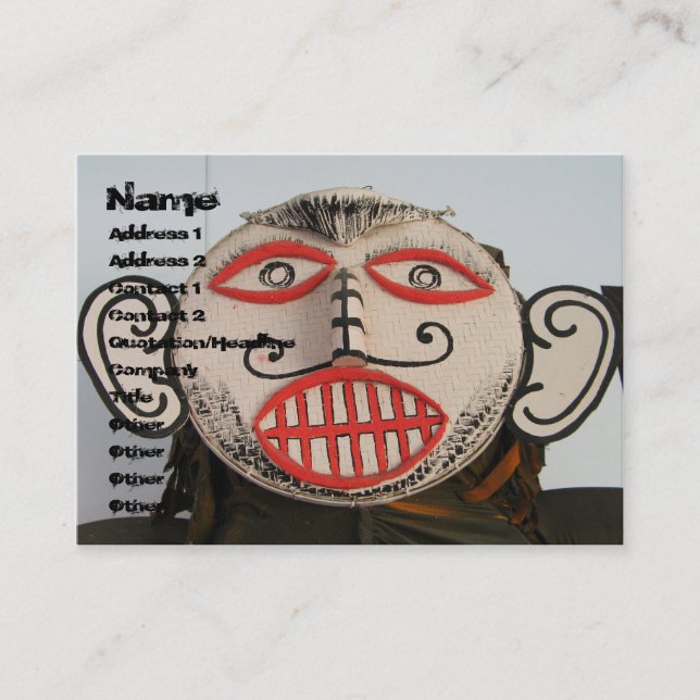 Thai Ghost Face, Phi Ta Khon Mask Festival, Loei Visitenkarte (Vorderseite)
