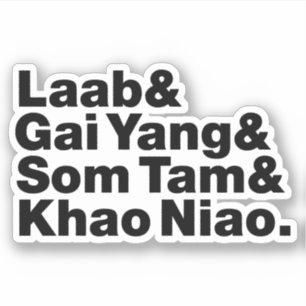 Thai Isaan Street Food Aufkleber