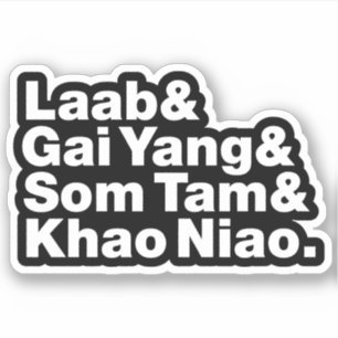 Thai Isaan Street Food Aufkleber