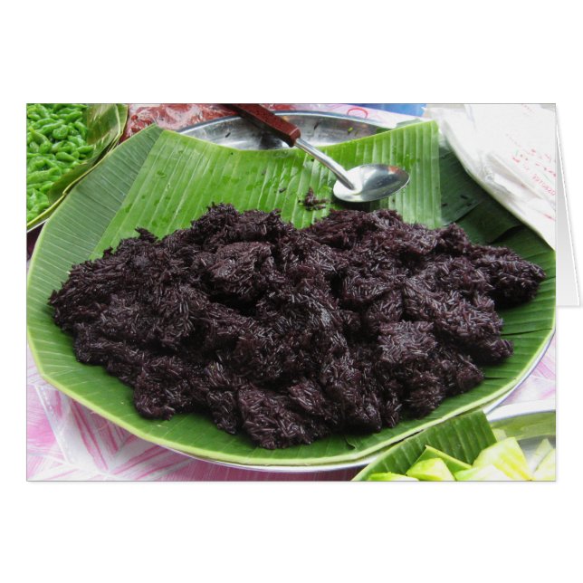 Thai Lao Black Sticky Rice [Khao Niao Dam] Karte (Vorderseite (Horizontal))