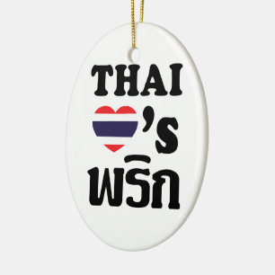 THAI LIEBE PHRIK (CHILI) Thai Food Keramik Ornament