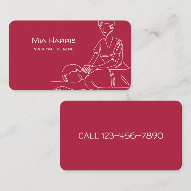 Thai Massage Business Card Visitenkarte (Vorne/Hinten)
