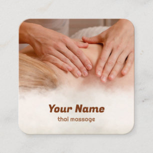 Thai Massage Quadratische Visitenkarte
