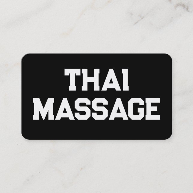 Thai Massage Visitenkarte (Vorderseite)