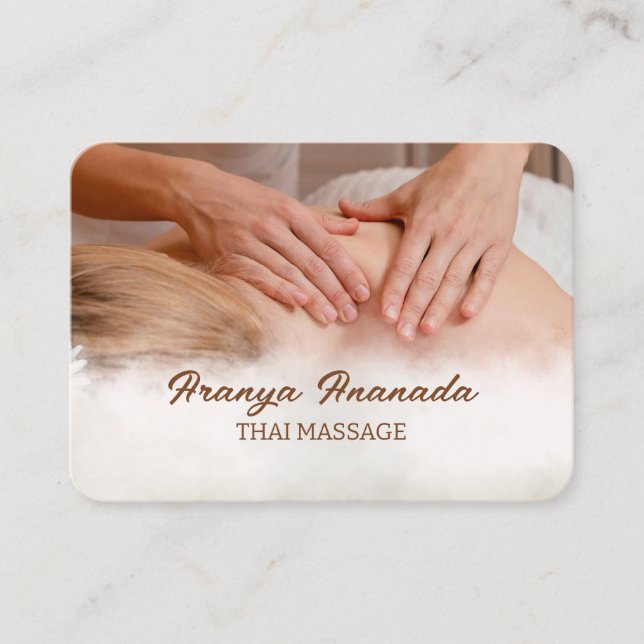 Thai Massage Wellness-Center Visitenkarte (Vorderseite)