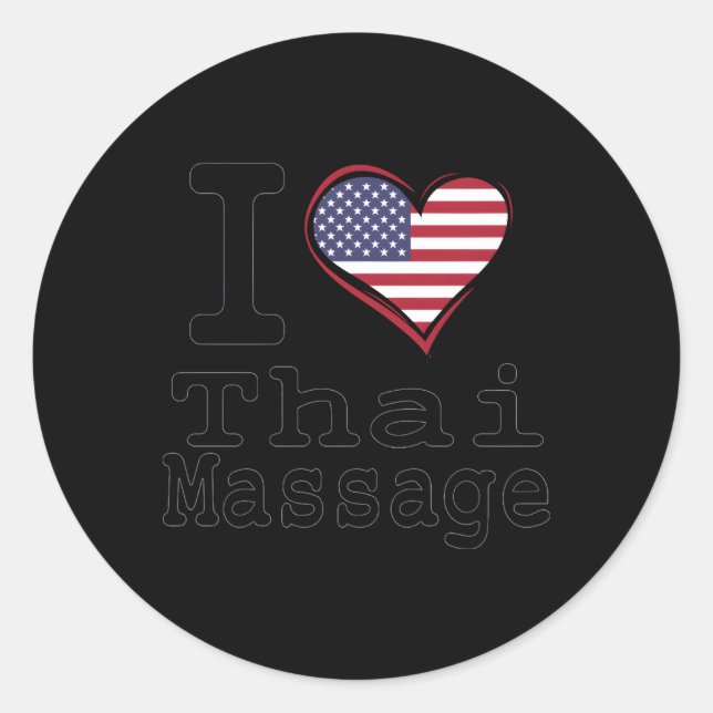 Thai Massage Yoga Thai Wellness-Center Massage The Runder Aufkleber (Vorderseite)
