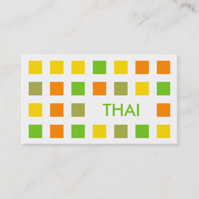 THAI (Mod-Quadrate) Visitenkarte (Vorderseite)