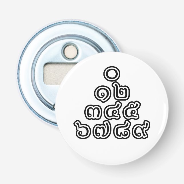 Thai Numbers Pyramid ♦ Thai-Sprachskript ♦ Flaschenöffner (Vorderseite)