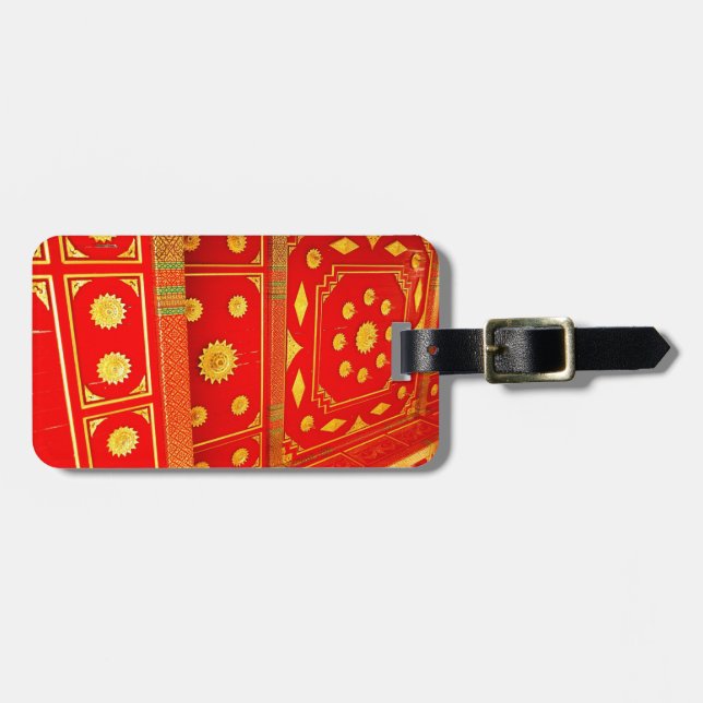 Thai-Pavillon-Decke Gepäckanhänger (Vorderseite horizontal)