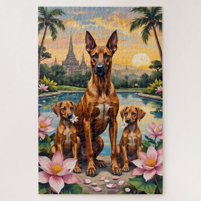 Thai Ridgeback Tropical Lotus Kunst (Vertikal)