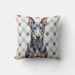 Thai Ridgeback Wasserfarben-Diamantmuster-Kunst Kissen