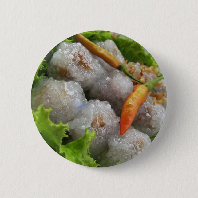 Thai Sago mit Chili ... Thailand Street Food Button (Vorderseite)