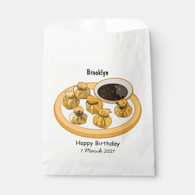 Thai Shrimp Cartoon Illustration Geschenktütchen (Vorderseite)