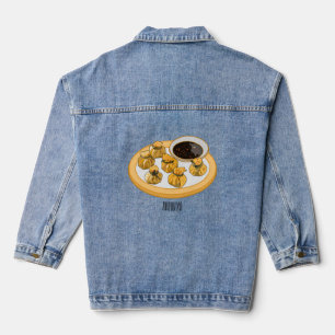 Thai Shrimp Cartoon Illustration Jeansjacke