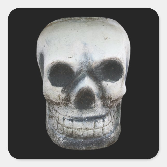 Thai Skull Quadratischer Aufkleber (Vorderseite)