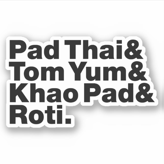 Thai Street Food Aufkleber (Vorderseite)
